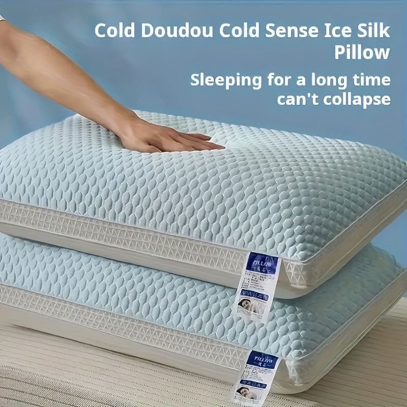 1/2/4pcs Cold Pillow Pillow Core, Hotel Quality Home Pillow, Soft And Comfortable Skin Friendly Sleep Bed PillowBreathable Cooling Tofu Pillows - Relax Neck Support For Easy Sleep Comforp